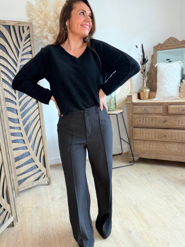 Pantalon fluide noir - Modèle Lorna