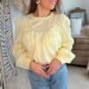 Blouse jaune avec broderie - Modèle Sisco