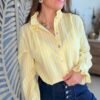 Chemise rayée jaune  - Modèle Valeria