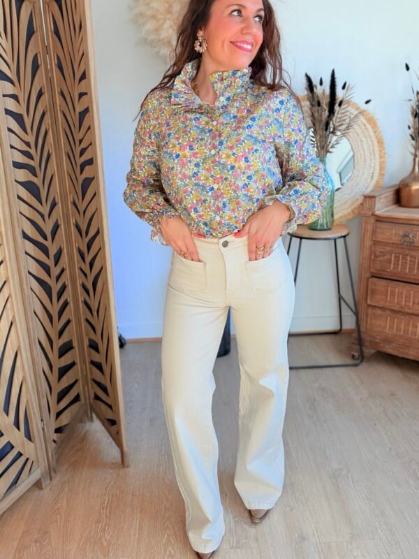 img_5634-2 Jean wide beige - Modèle Gaspard