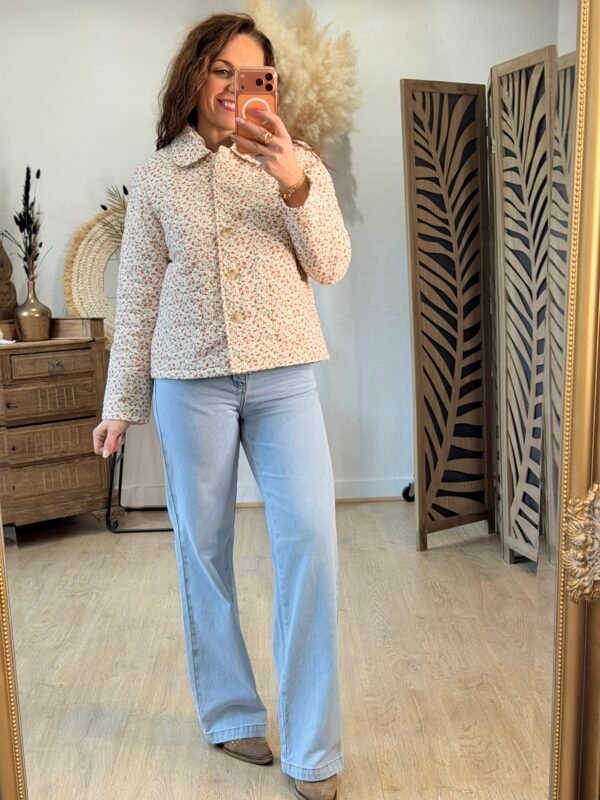 Veste matelassée fleurie - Modèle Suzie