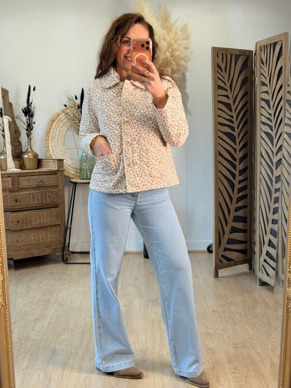 Veste matelassée fleurie - Modèle Suzie