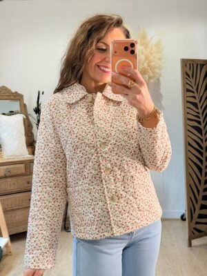 Veste matelassée fleurie - Modèle Suzie