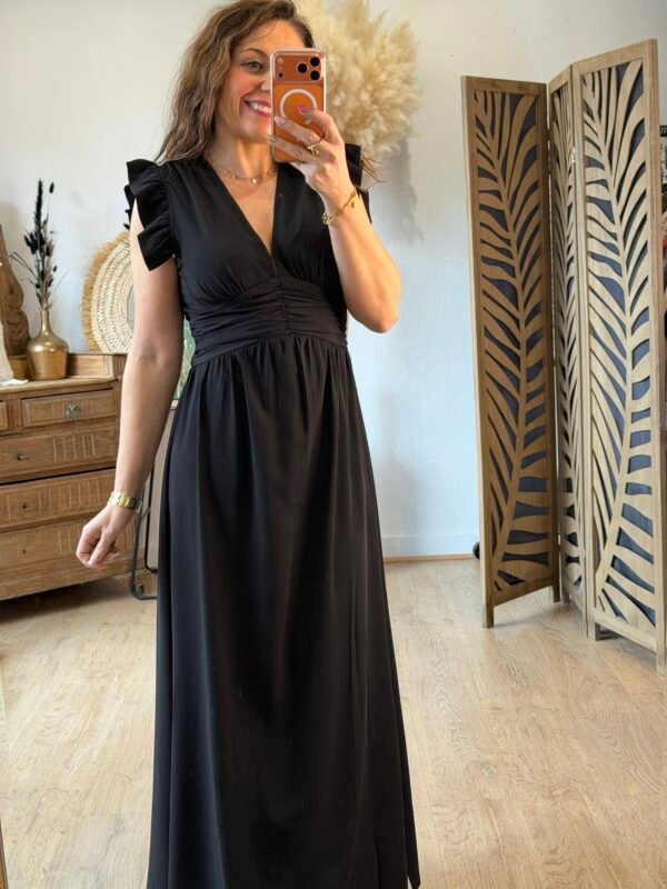 ROBE LONGUE NOIRE FLUIDE Robe longue noire - Modèle Laurène