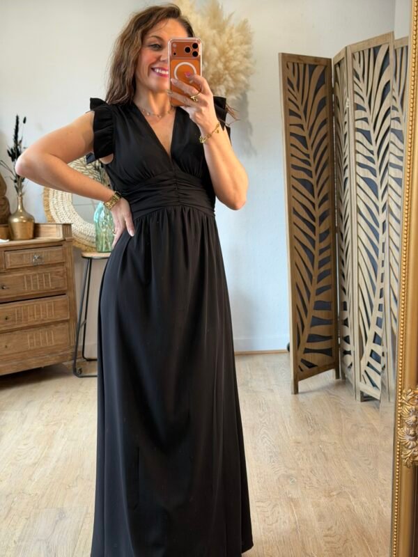 ROBE NOIRE FLUIDE Robe longue noire - Modèle Laurène