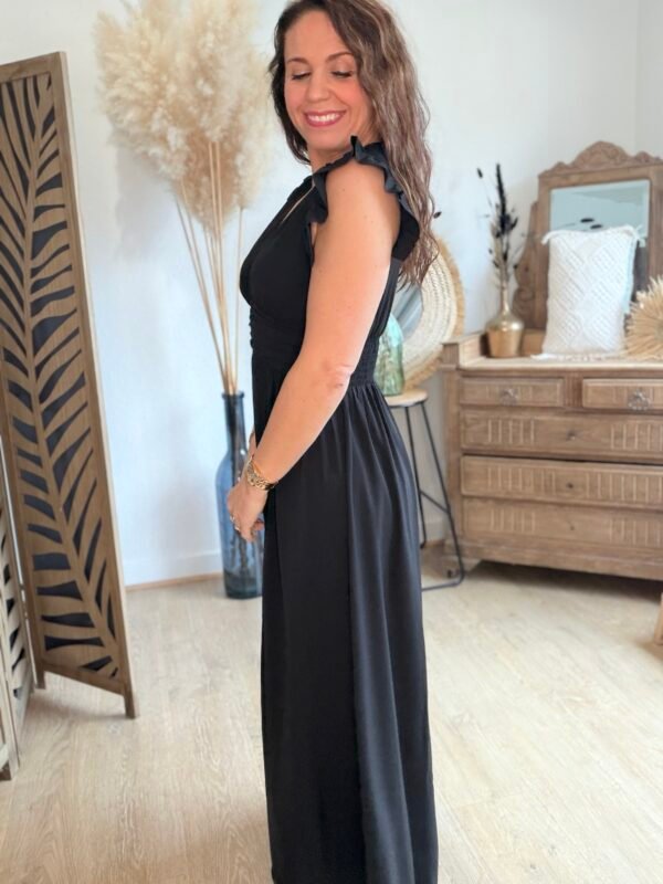 ROBE FLUIDE NOIRE Robe longue noire - Modèle Laurène