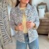 Veste matelassée fleurie - Modèle Suzie