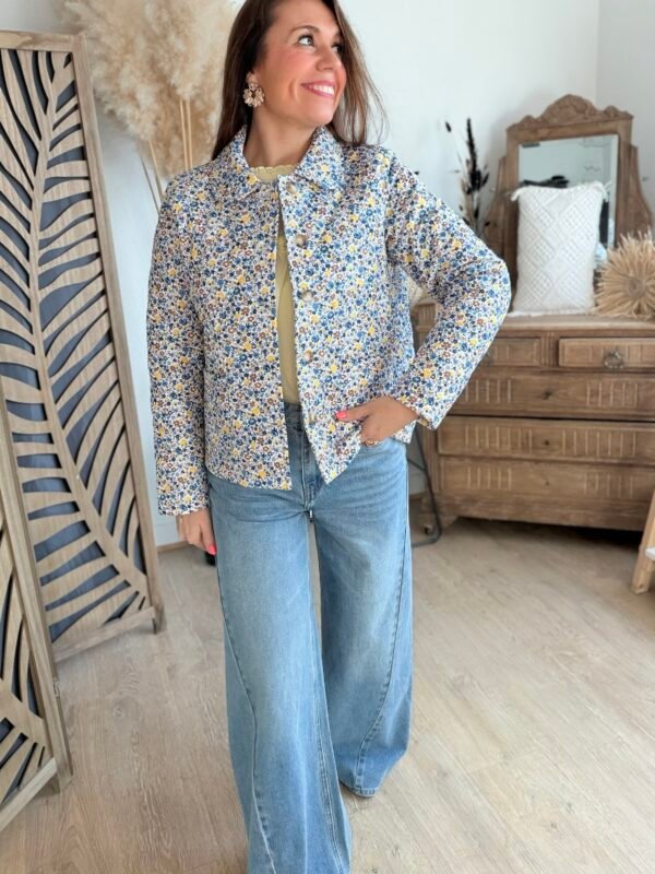 Veste matelassée fleurie - Modèle Suzie