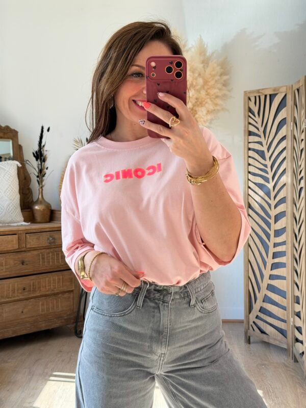 T shirt rose  - Modèle Iconic