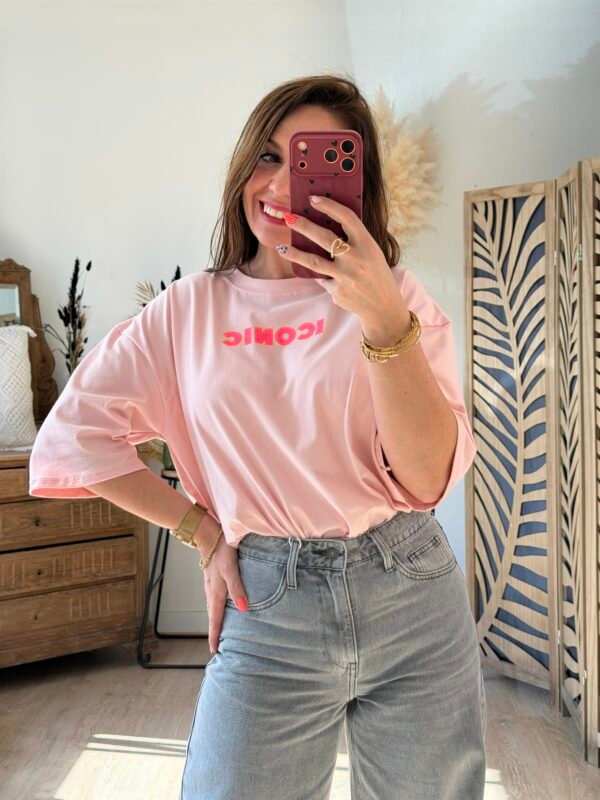 T shirt rose  - Modèle Iconic