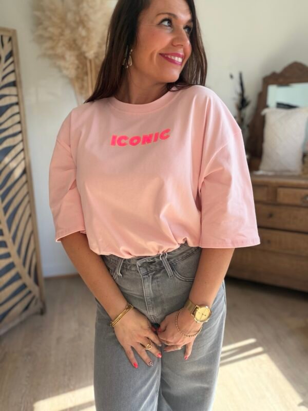 T shirt rose  - Modèle Iconic