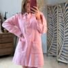 Robe en jean rose clair - Modèle Virginie