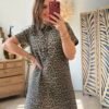 Robe en jean léopard - Modèle Rouane