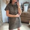 Robe en jean léopard - Modèle Rouane