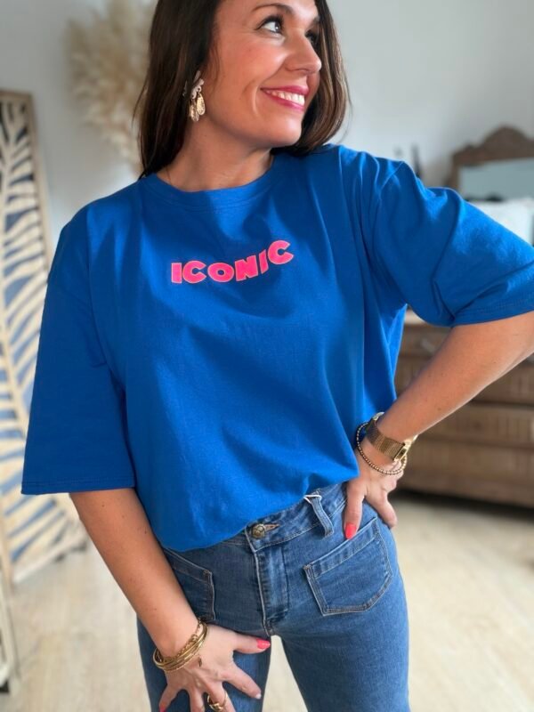 T shirt bleu électrique - Modèle Iconic