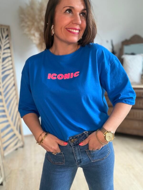T shirt bleu électrique - Modèle Iconic