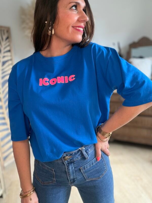 T shirt bleu électrique - Modèle Iconic