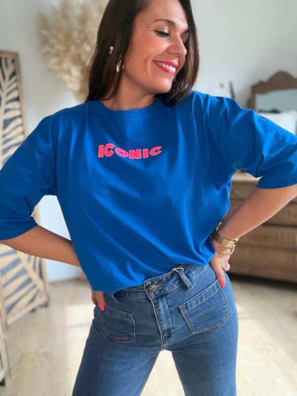 T shirt bleu électrique - Modèle Iconic