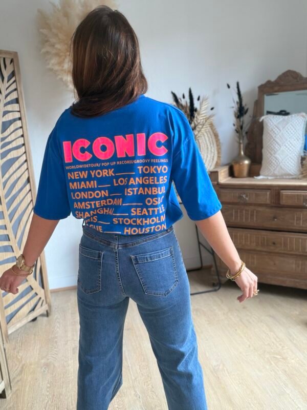 T shirt bleu électrique - Modèle Iconic