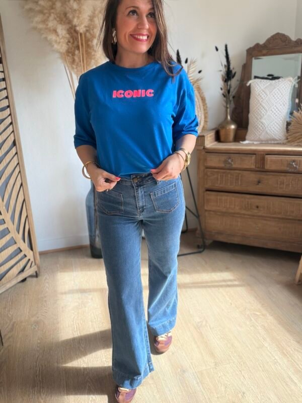 T shirt bleu électrique - Modèle Iconic