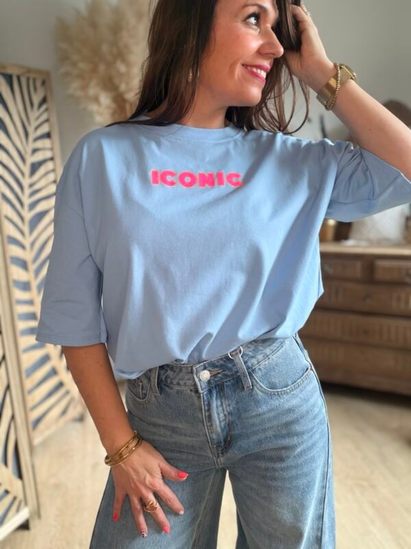 T shirt bleu clair - Modèle Iconic