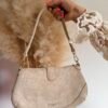 Sac à mains lune beige – Modèle Nour