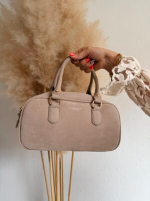 Sac à mains bowling beige – Caldera