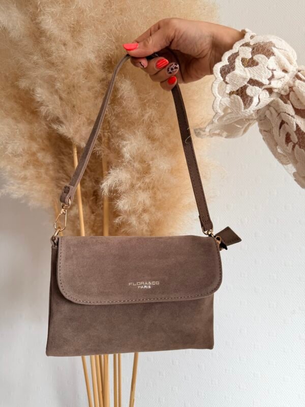 Sac Bandoulière taupe  – Modèle Celia