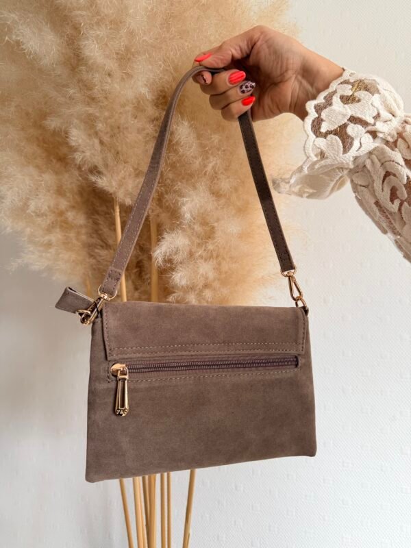 Sac Bandoulière taupe  – Modèle Celia