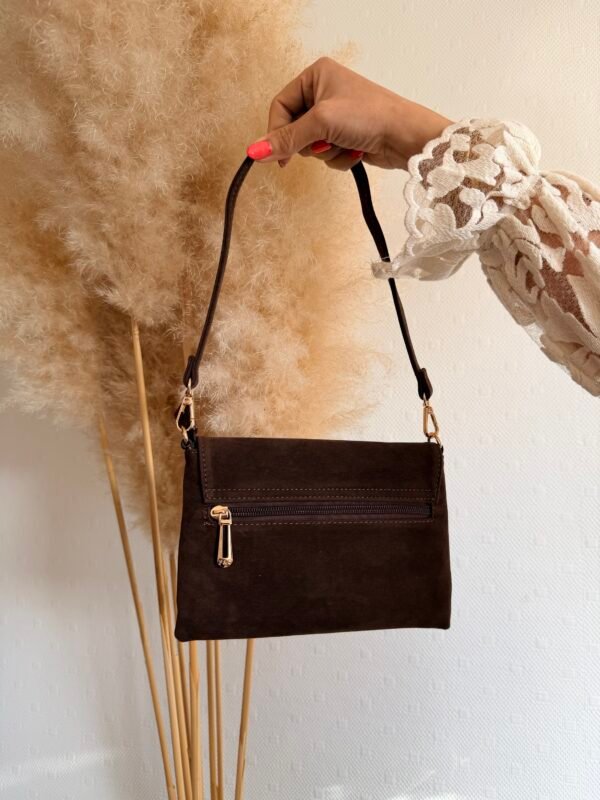 Sac Bandoulière chocolat  – Modèle Celia