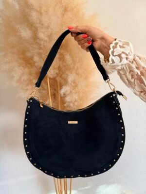 Sac à mains lune noir  – Leya