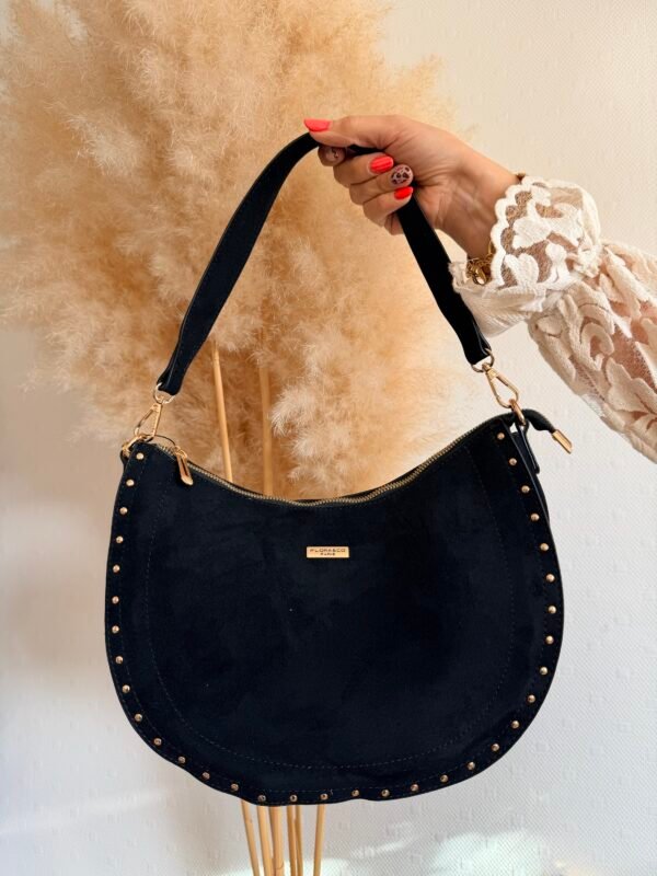 Sac à mains lune noir  – Leya