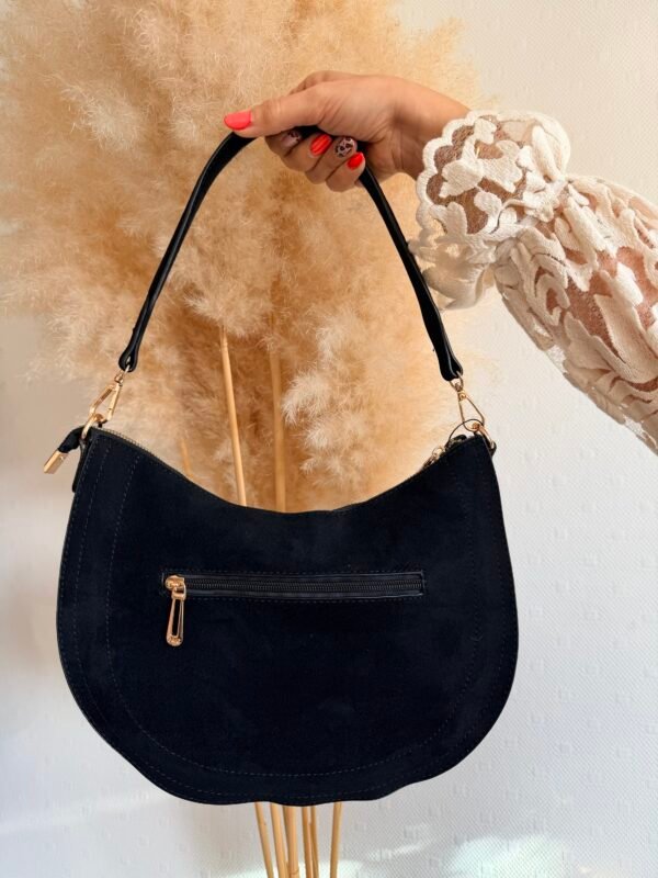Sac à mains lune noir  – Leya