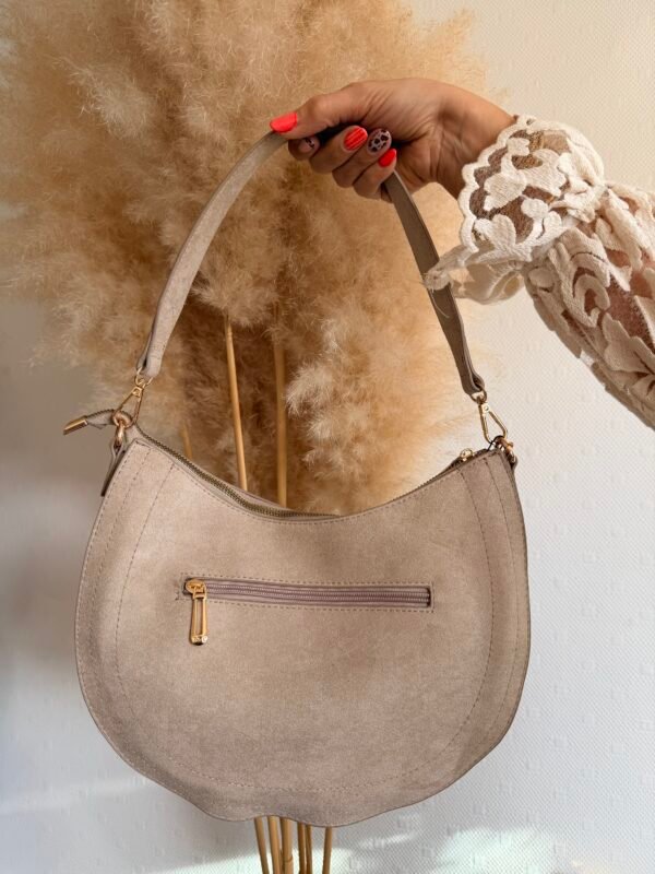 Sac à mains lune beige  – Leya