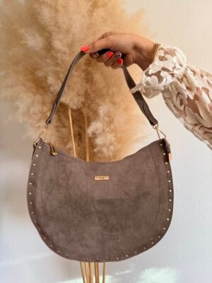 Sac à mains lune taupe – Leya