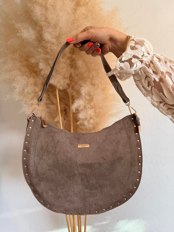 Sac à mains lune taupe – Leya