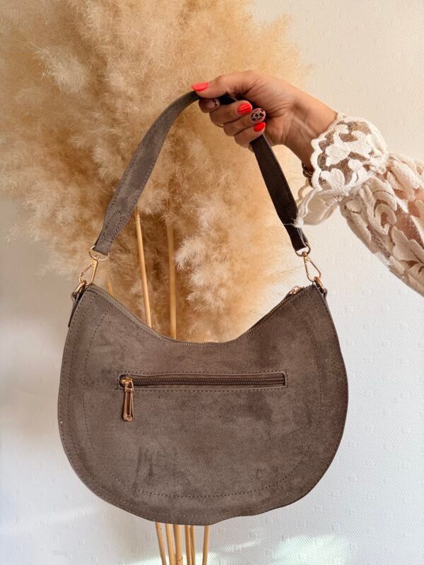 Sac à mains lune taupe – Leya
