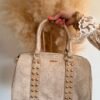 Sac à mains bowling beige  – Modèle Gabin
