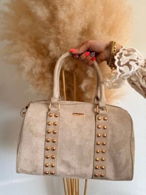Sac à mains bowling beige  – Modèle Gabin