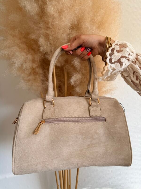 Sac à mains bowling beige  – Modèle Gabin