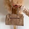 Sac à mains bowling taupe    – Modèle Gabin