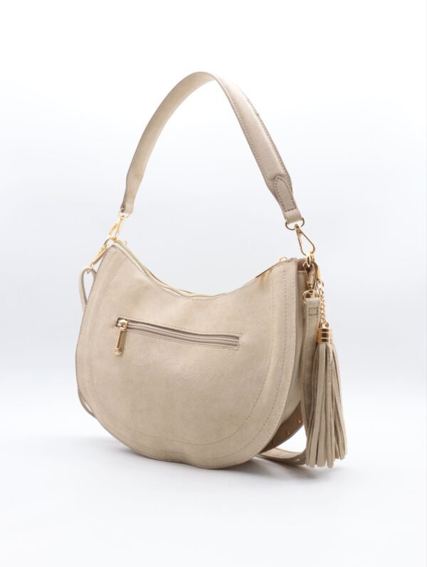 Sac à mains lune beige  – Leya