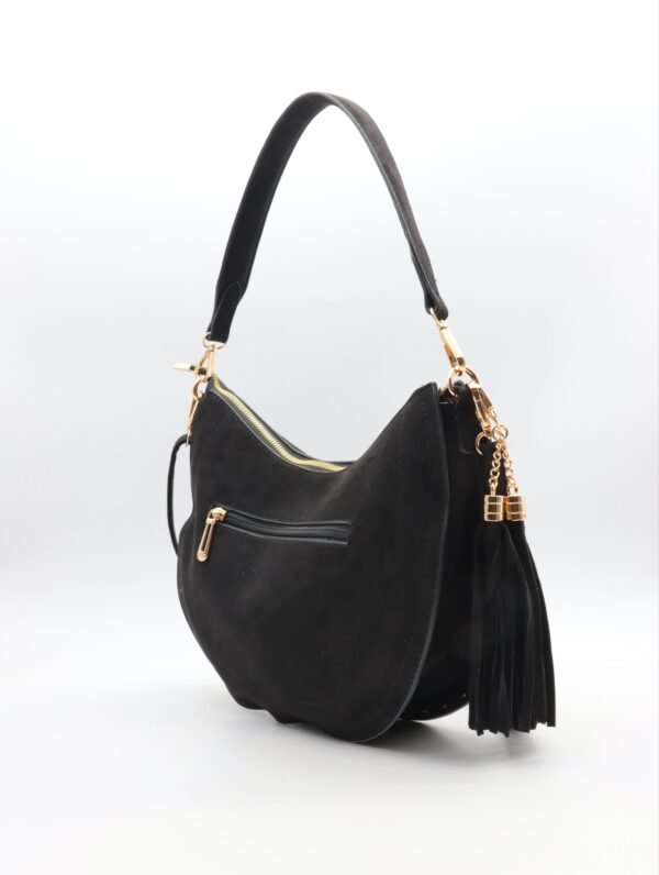 Sac à mains lune noir  – Leya