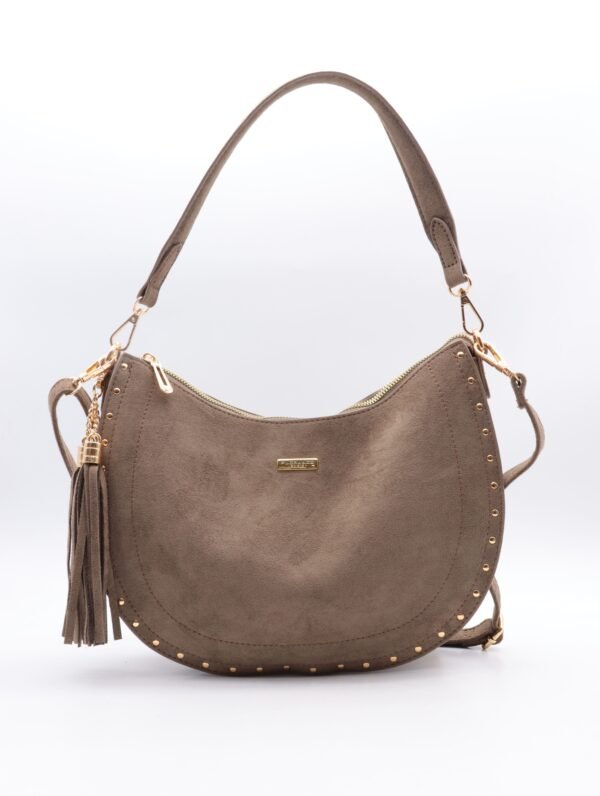 Sac à mains lune taupe – Leya