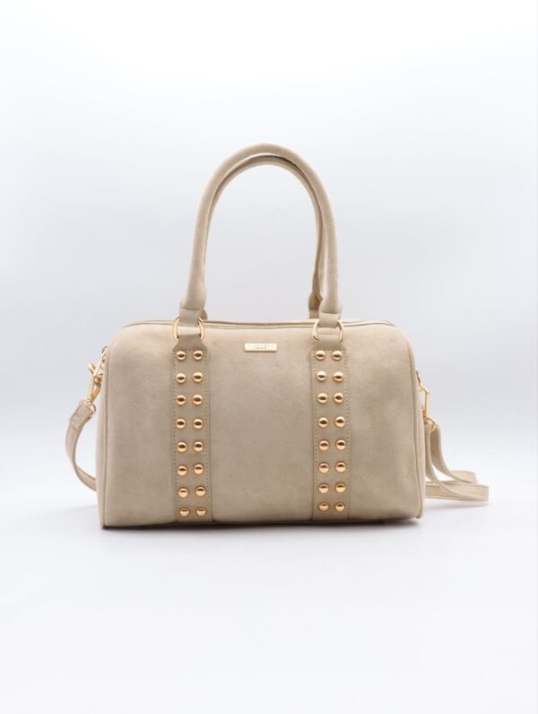 Sac à mains bowling beige  – Modèle Gabin