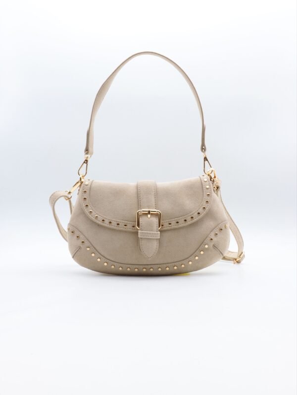 Sac à mains lune beige – Modèle Nour