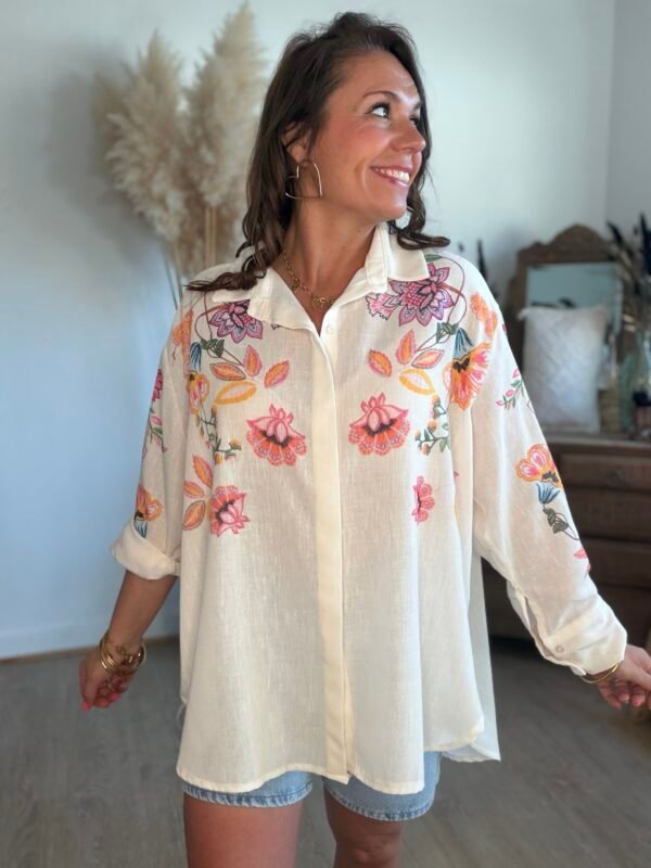 Chemise à imprimé brodé - Brooke