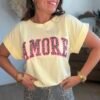T shirt jaune Amore - Modèle Andy