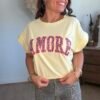 T shirt jaune Amore - Modèle Andy