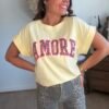 T shirt jaune Amore - Modèle Andy
